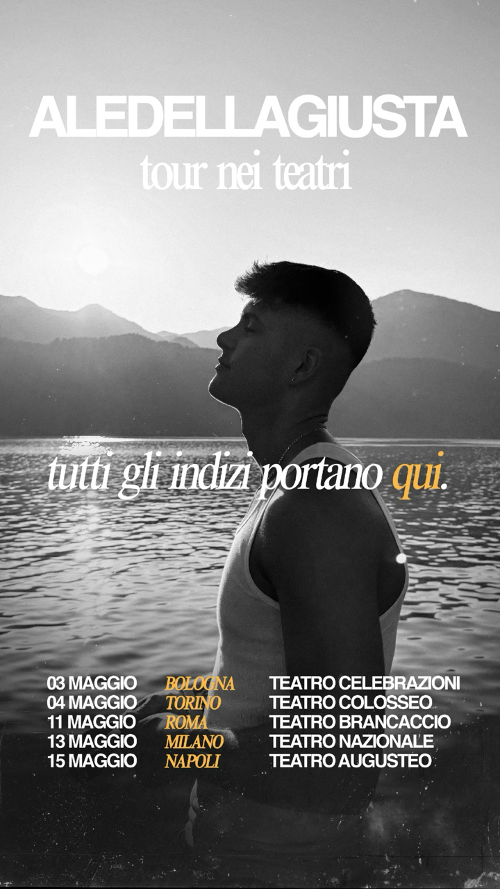 Ale Della Giusta sbarca per la prima volta a teatro con “tutti gli indizi portano qui.” – il 15 maggio a Napoli