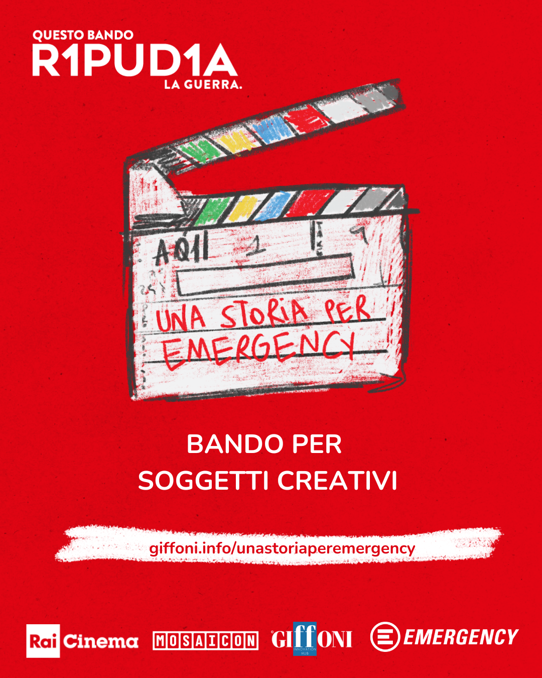“Una storia per Emergency”: il 18 luglio al Giffoni Film Festival l’annuncio del vincitore